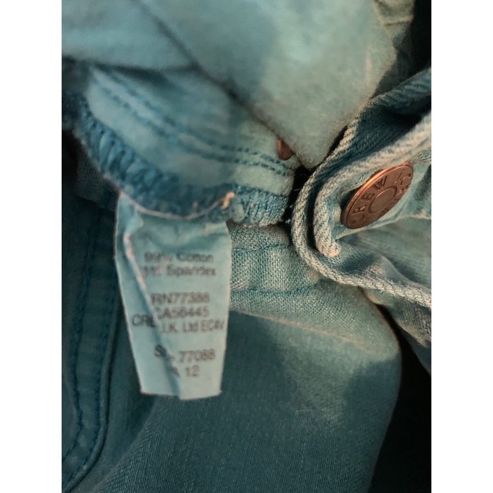 J.Crew Toothpick Skinny Jeans Teal Blue Stretch Denim Womens 32 Cropped 77088 - Picture 8 of 8